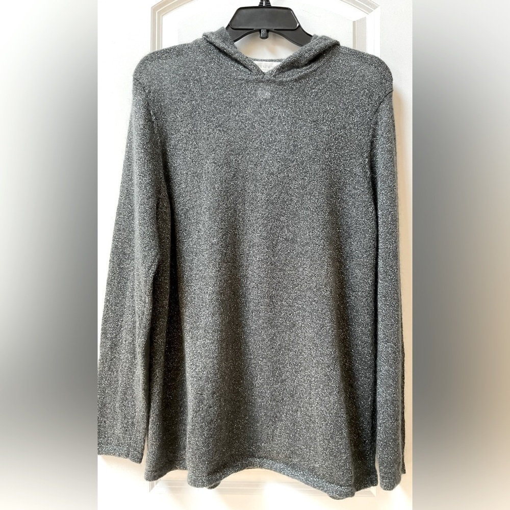 Jones New York Silver/Grey Hooded Sweater - Picture 1 of 5